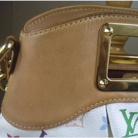 Auth LOUIS VUITTON JUDY PM HAND BAG MONOGRAM MULTI-COLOR White M40257 - Picture 5 of 14